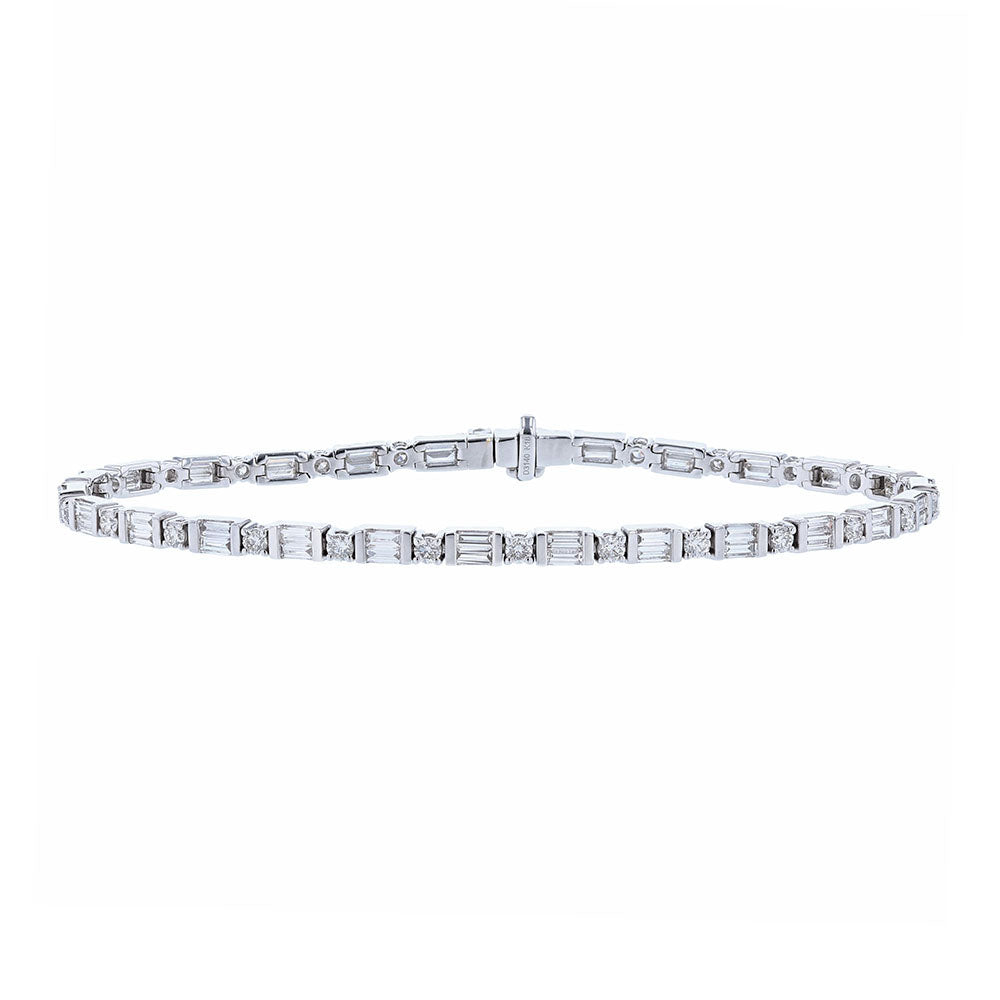 18K White Diamond Tennis Bracelet