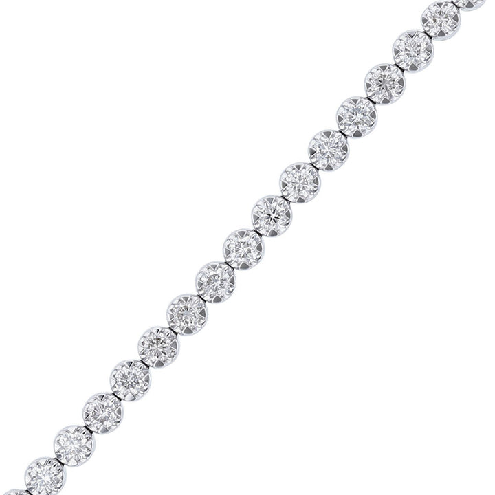 18K White Gold Diamond Tennis Bracelet, 3.03ct.