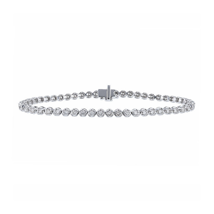 18K White Gold Diamond Tennis Bracelet, 3.03ct.