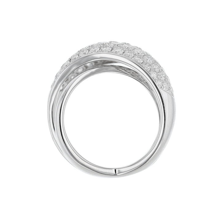 Criss-Cross Dome Diamond Ring