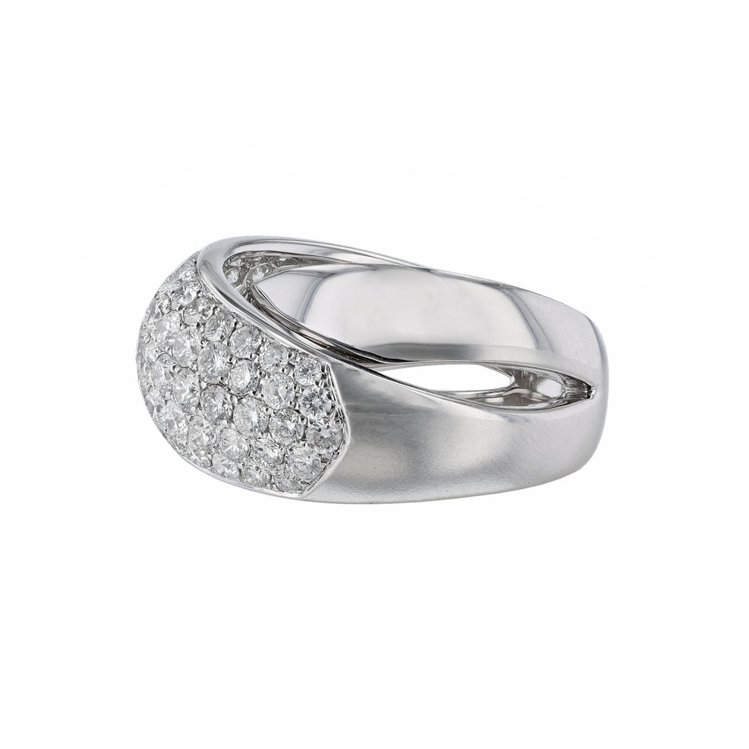 Criss-Cross Dome Diamond Ring