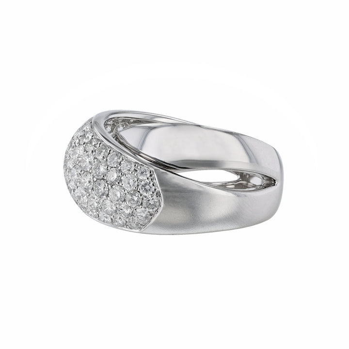 Criss-Cross Dome Diamond Ring
