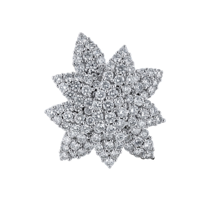 Pointed Floral Diamond Cocktail Ring