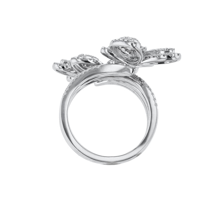 Butterfly with Flower Diamond Cocktail Ring