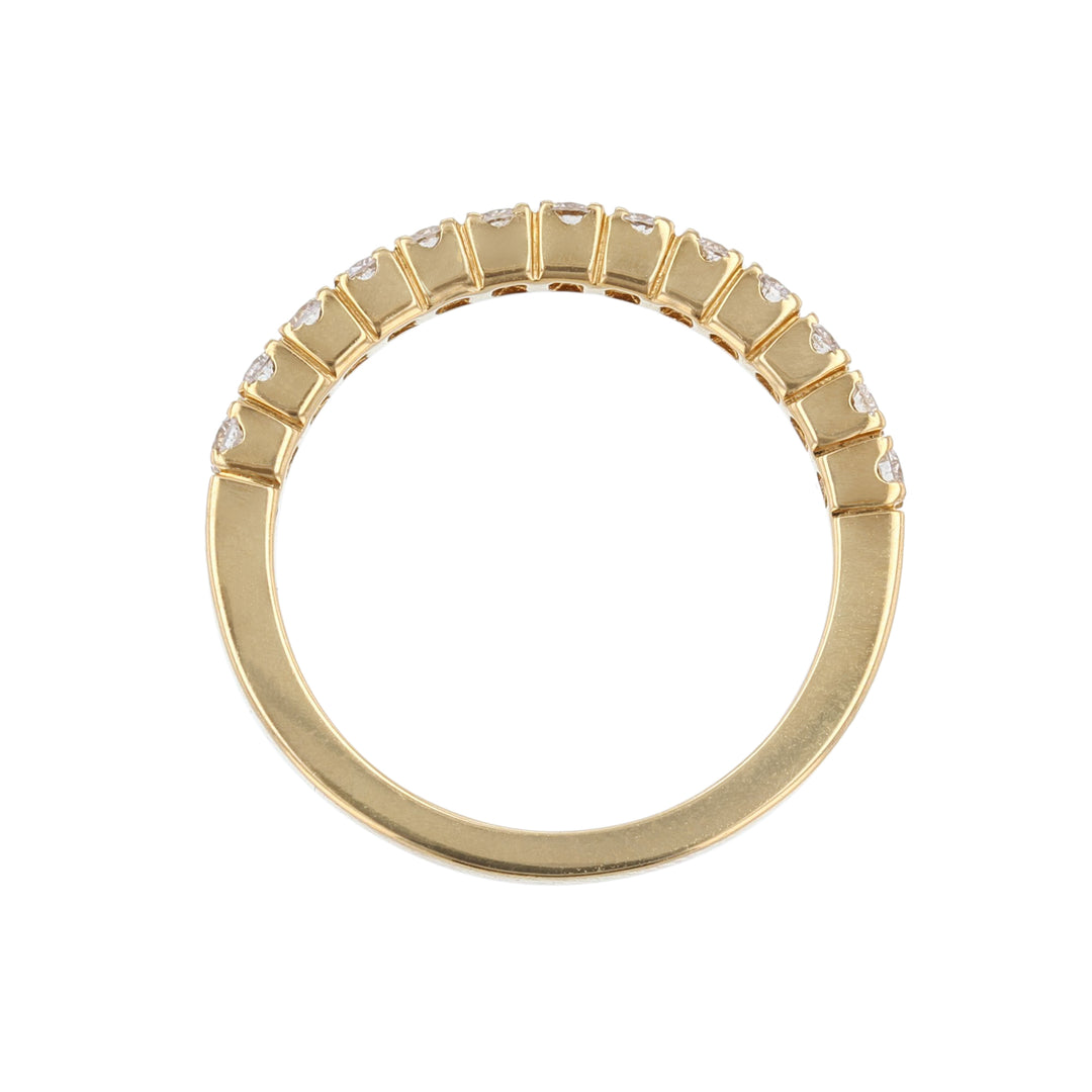 18K Yellow Gold 13 Diamond Band