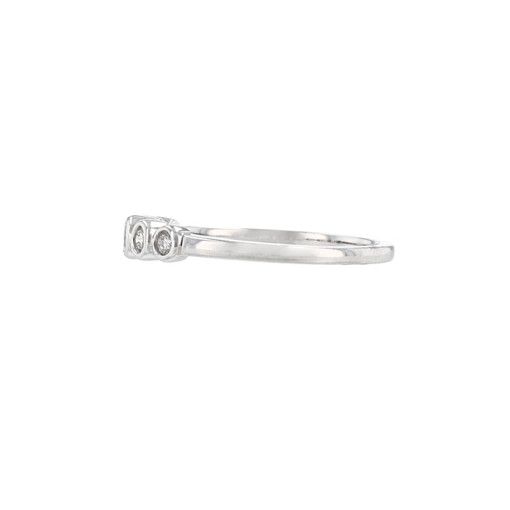 Five Bezel Diamond Band, 18K White Gold