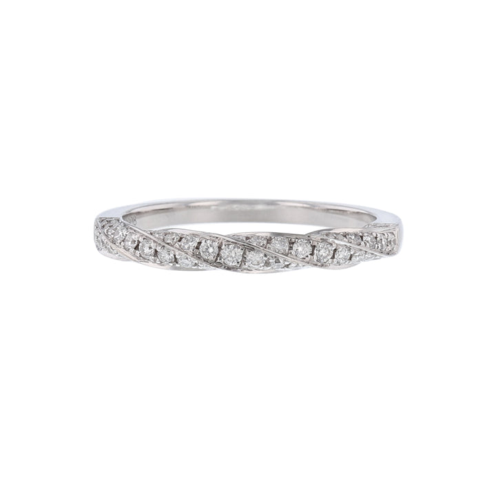 Twist Rope Diamond Stackable Band