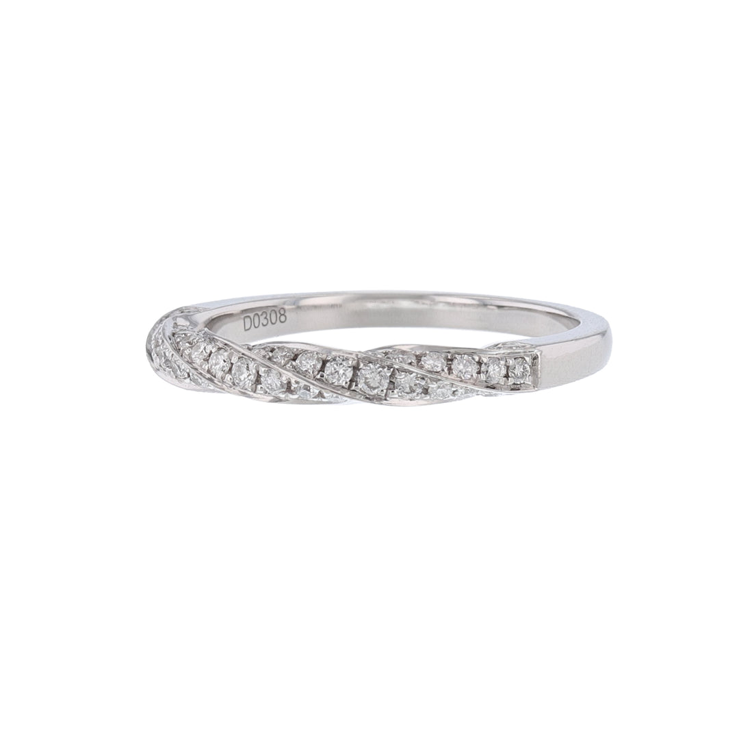 Twist Rope Diamond Stackable Band