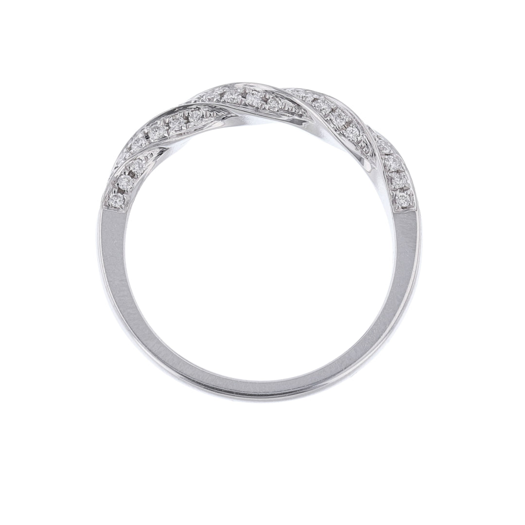 Twist Rope Diamond Stackable Band