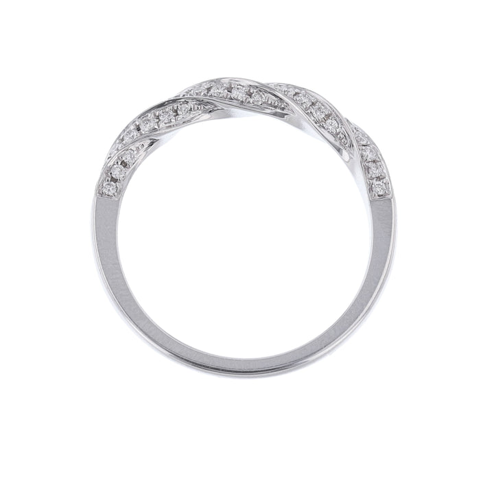 Twist Rope Diamond Stackable Band