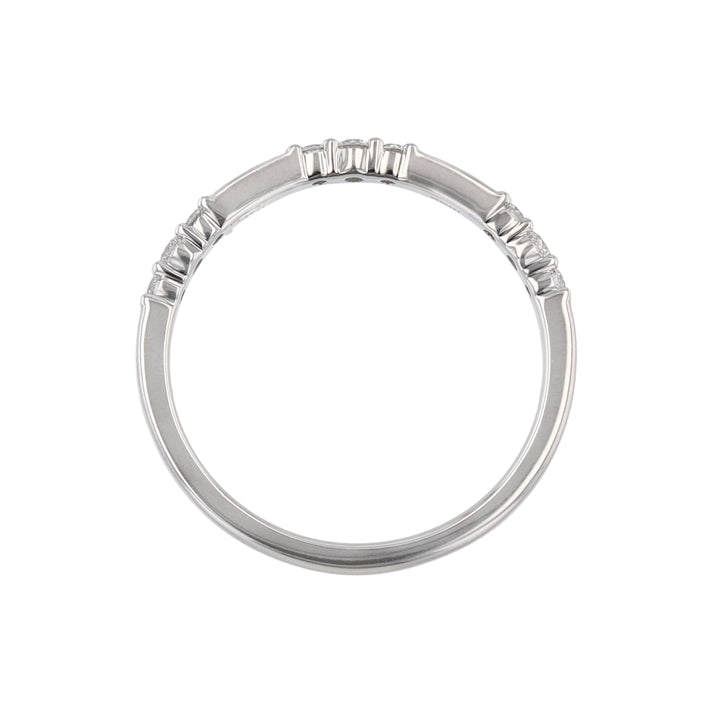 18K White Gold Trio Diamond Stackable Band