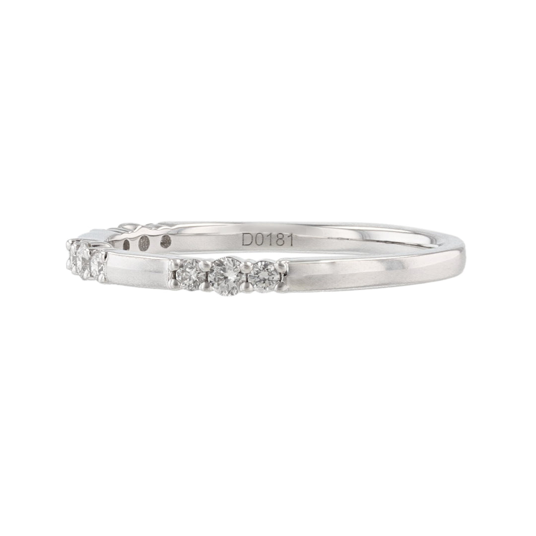 18K White Gold Trio Diamond Stackable Band