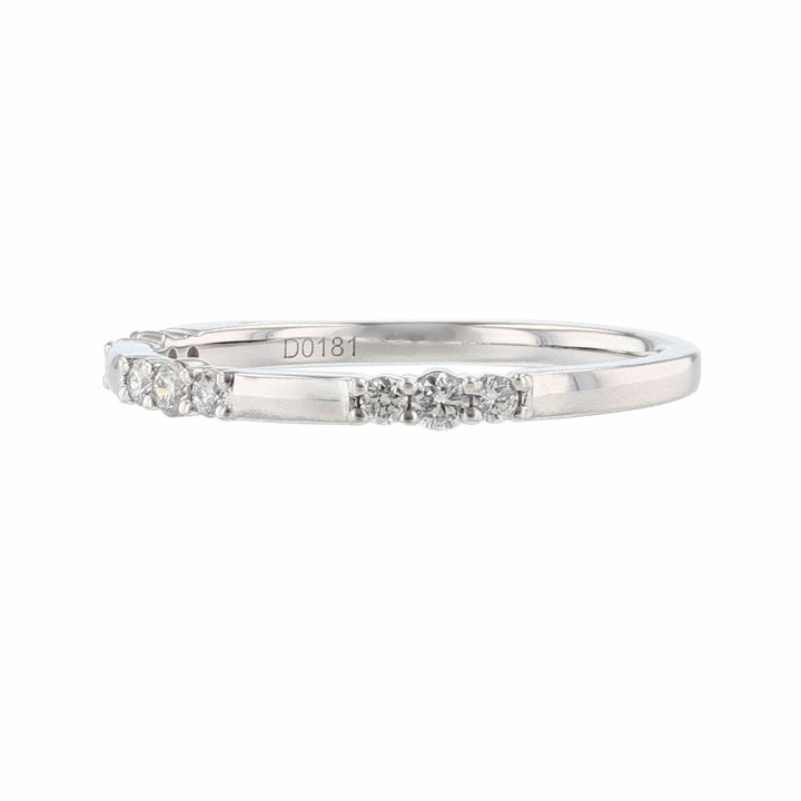 18K White Gold Trio Diamond Stackable Band