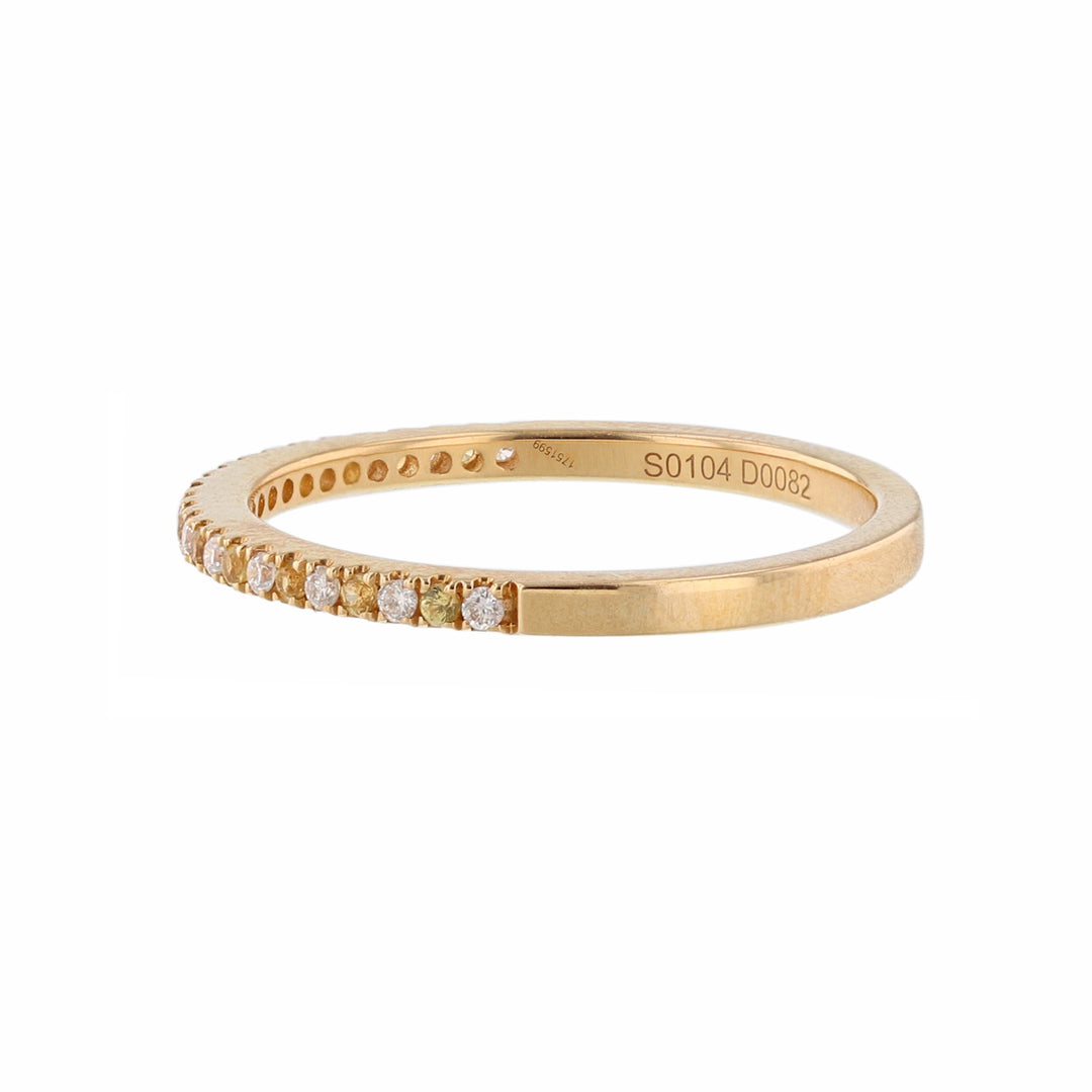 Yellow Sapphire & Diamond Stackable Band