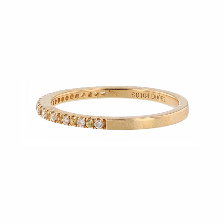 Yellow Sapphire & Diamond Stackable Band