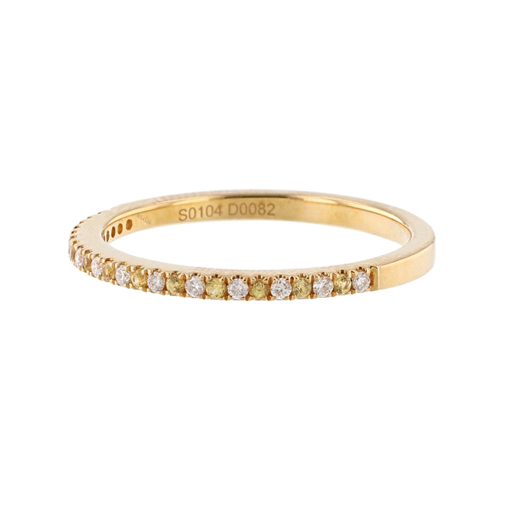 Yellow Sapphire & Diamond Stackable Band