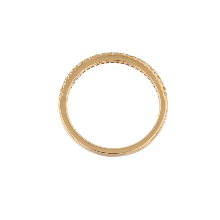 Yellow Sapphire & Diamond Stackable Band