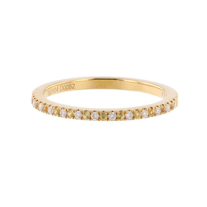 Yellow Sapphire & Diamond Stackable Band