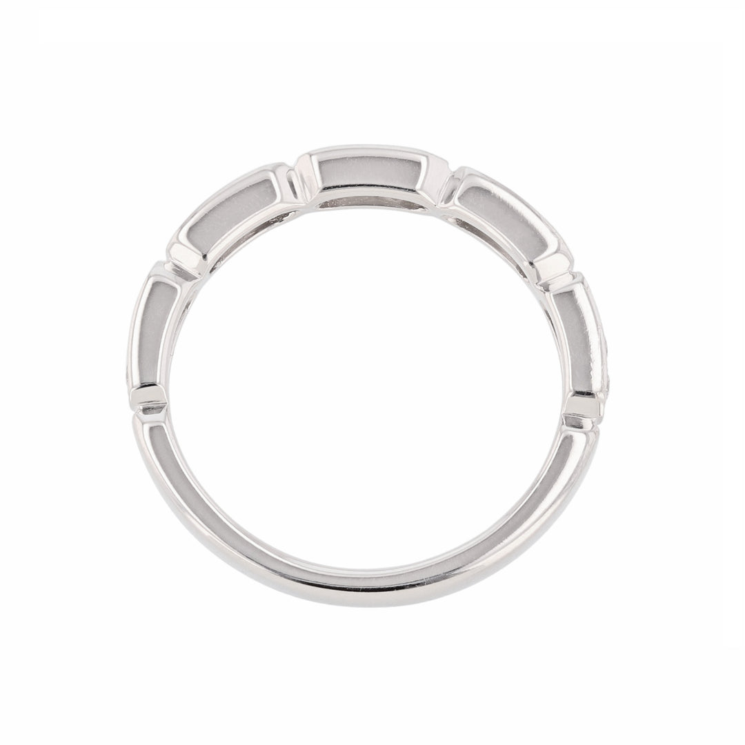 18K White Gold 15 Diamond Stackable Band