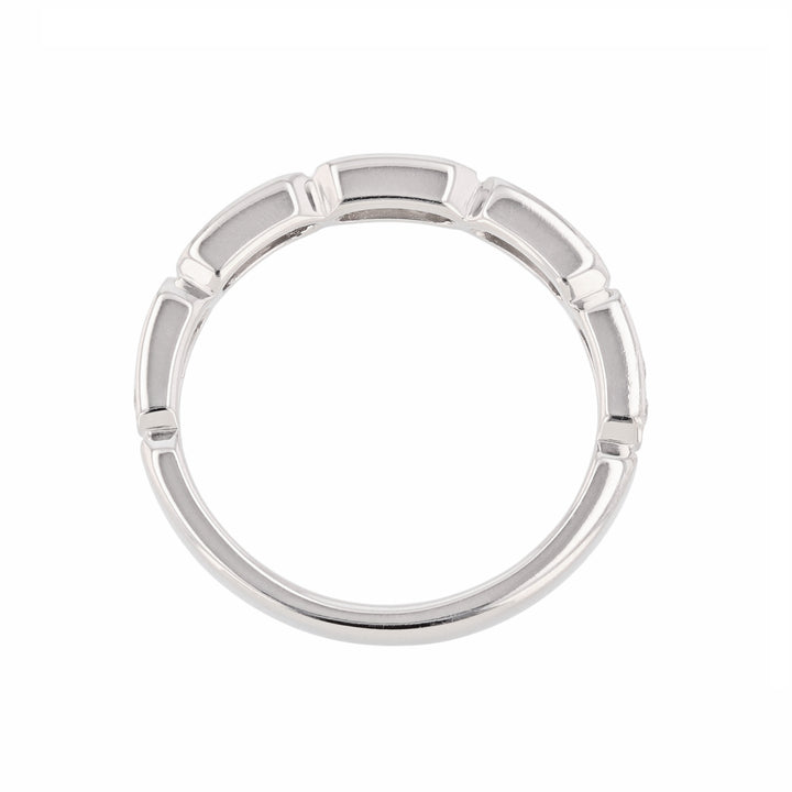 18K White Gold 15 Diamond Stackable Band