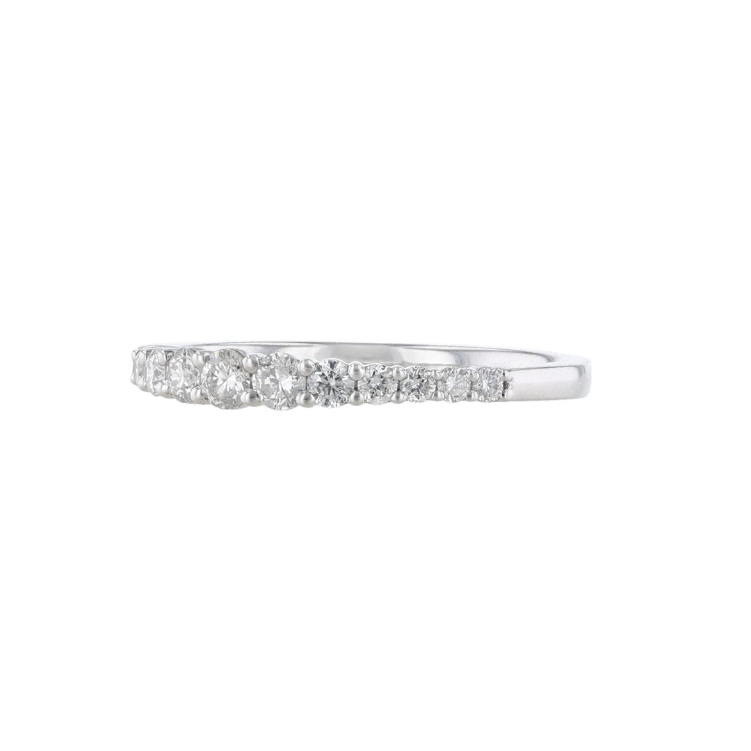 Diamond Halfway Wedding Band