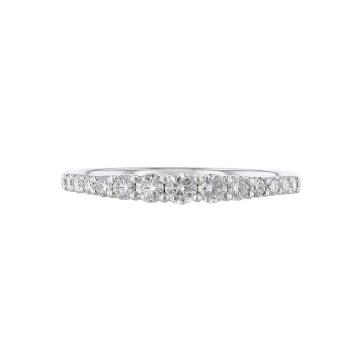 Diamond Halfway Wedding Band