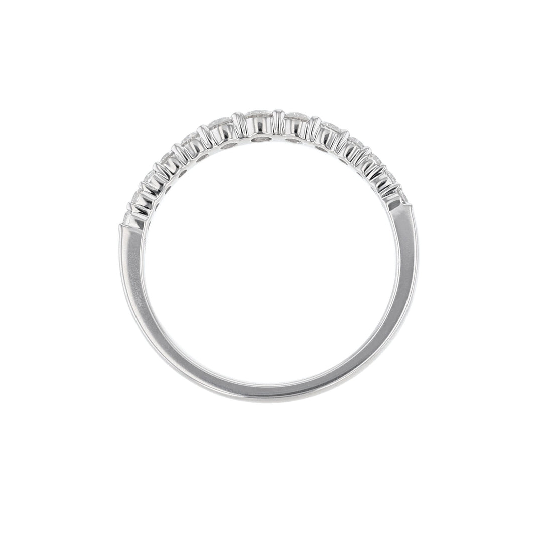 Diamond Halfway Wedding Band
