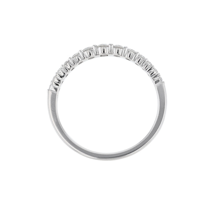 Diamond Halfway Wedding Band