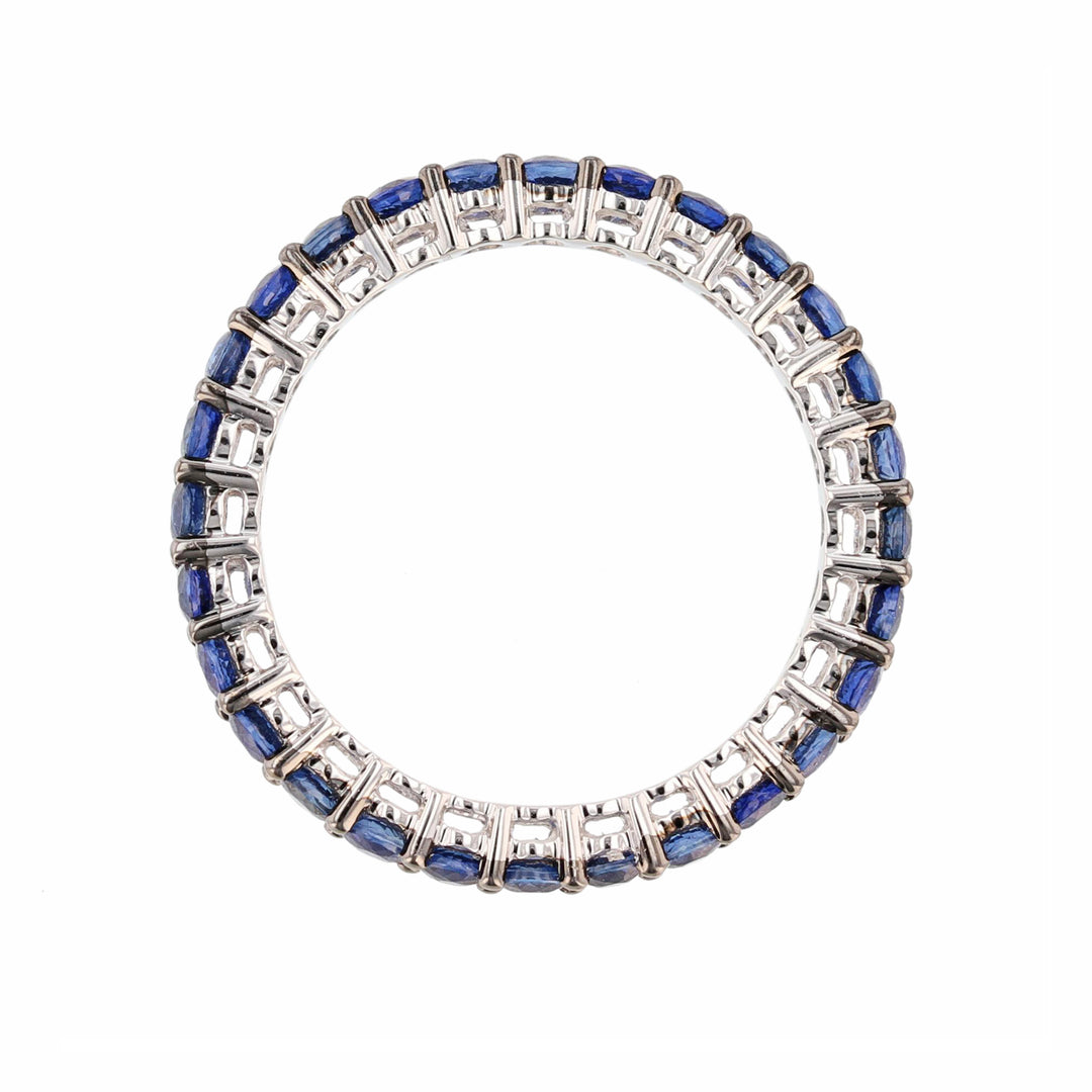 18K White Gold Blue Sapphire Eternity Band
