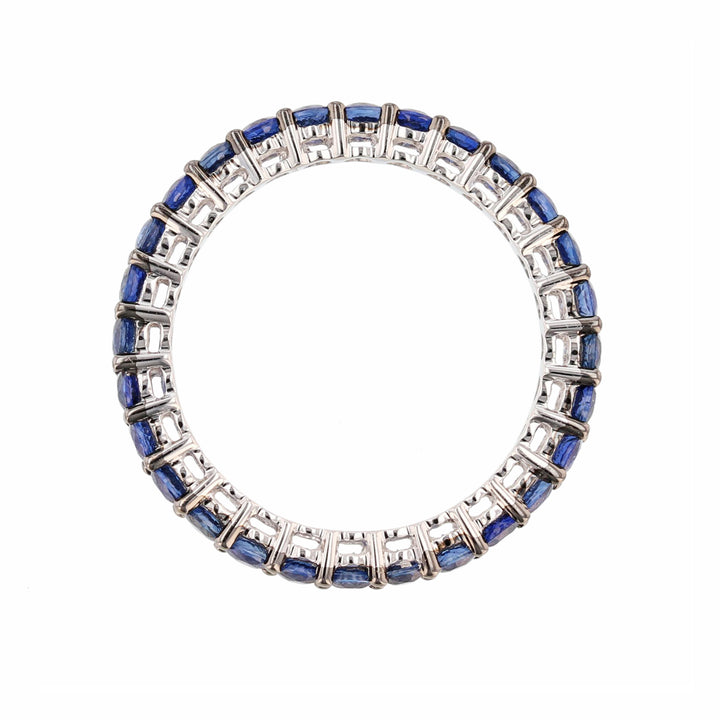 18K White Gold Blue Sapphire Eternity Band