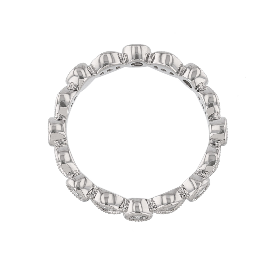 Alternating Bezel Diamond Eternity Band