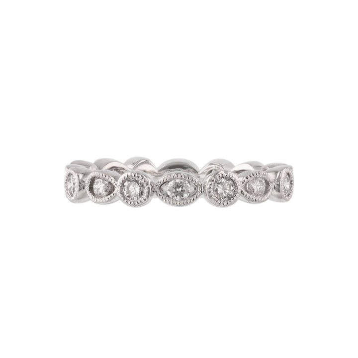 Alternating Bezel Diamond Eternity Band