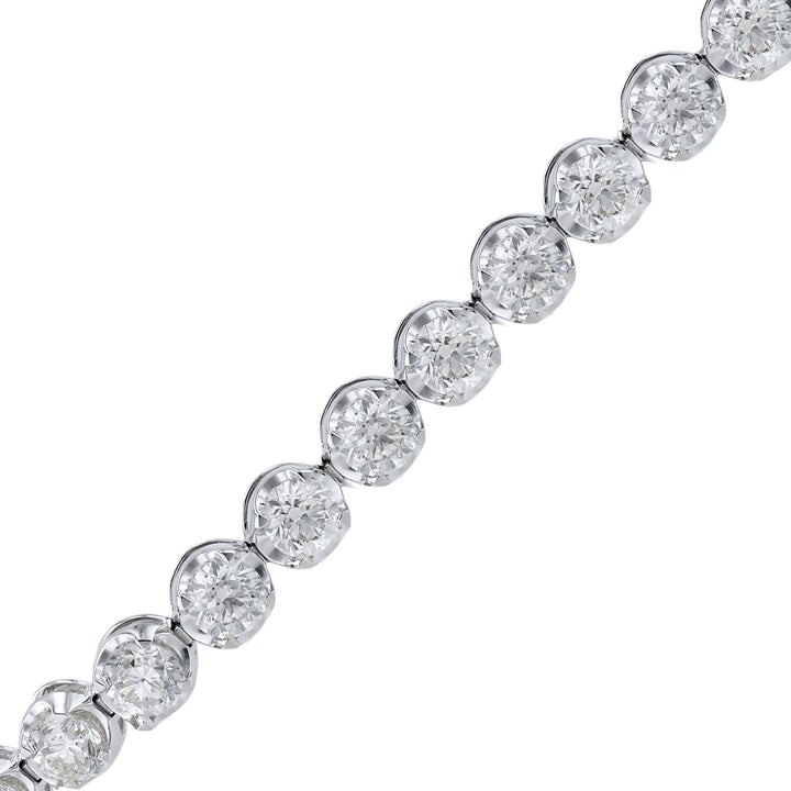 18K White Gold Diamond Tennis Bracelet, 10ct.