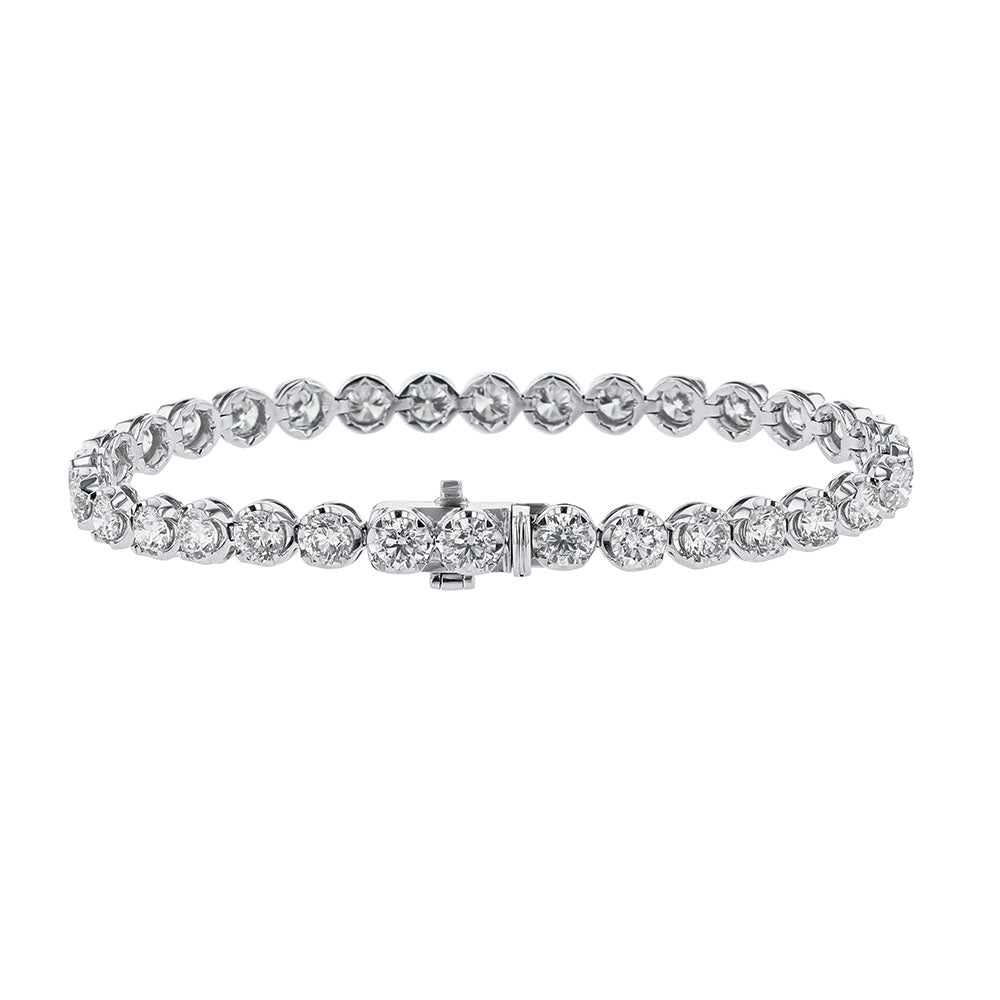 18K White Gold Diamond Tennis Bracelet, 10ct.
