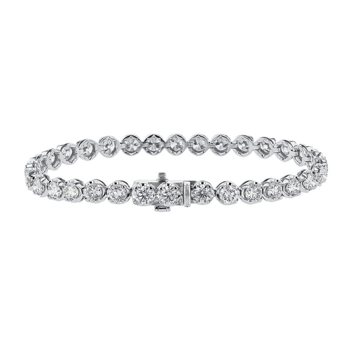 18K White Gold Diamond Tennis Bracelet, 10ct.