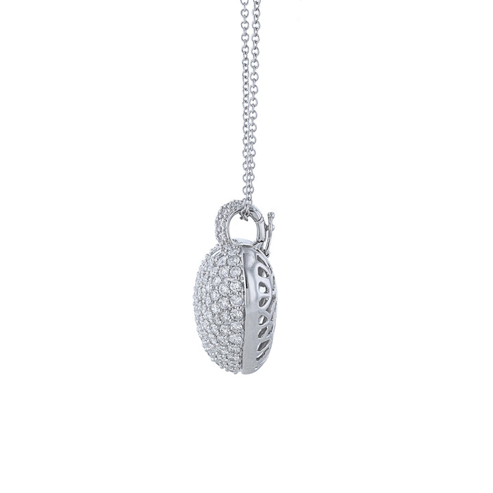 Diamond Heart Pendant Necklace, 2.94ct