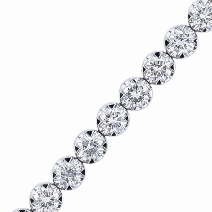 18K White Gold Diamond Tennis Bracelet, 7.02ct.