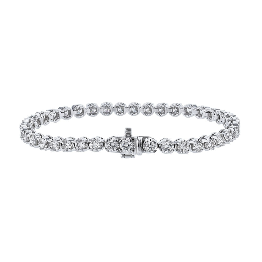 18K White Gold Diamond Tennis Bracelet, 7.02ct.