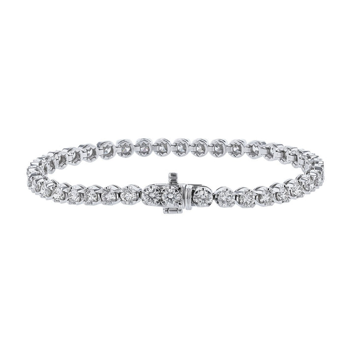 18K White Gold Diamond Tennis Bracelet, 7.02ct.