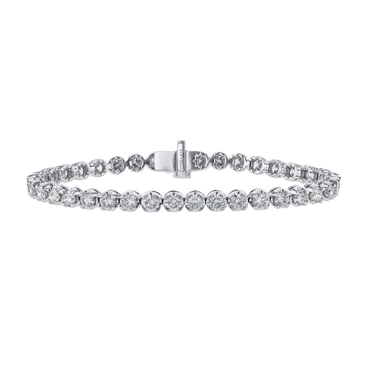 18K White Gold Diamond Tennis Bracelet, 7.02ct.