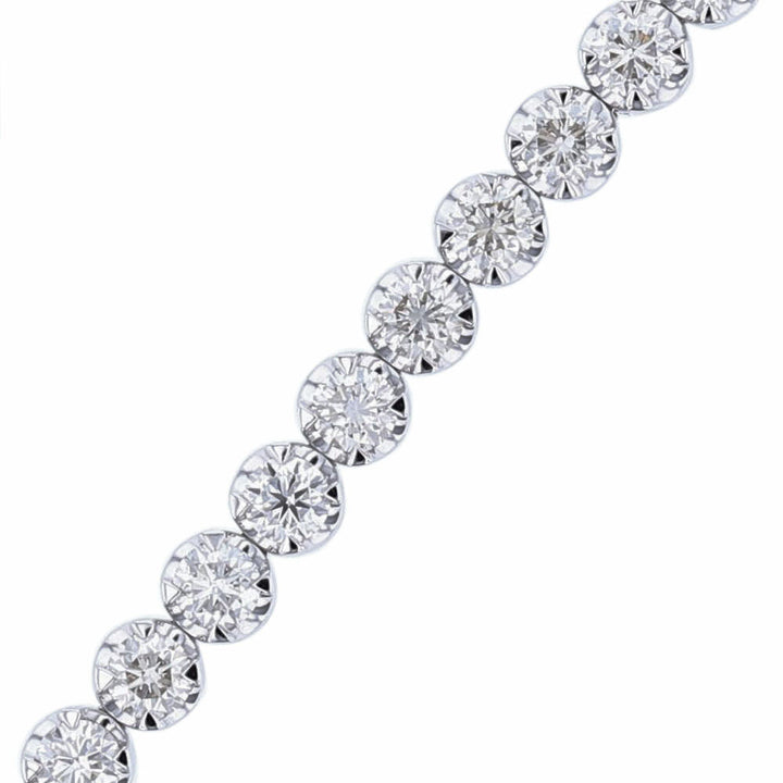 18K White Gold Diamond Tennis Bracelet, 5.02ct.