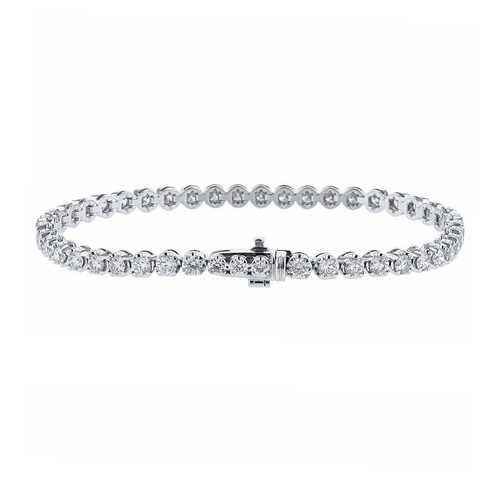 18K White Gold Diamond Tennis Bracelet, 5.02ct.
