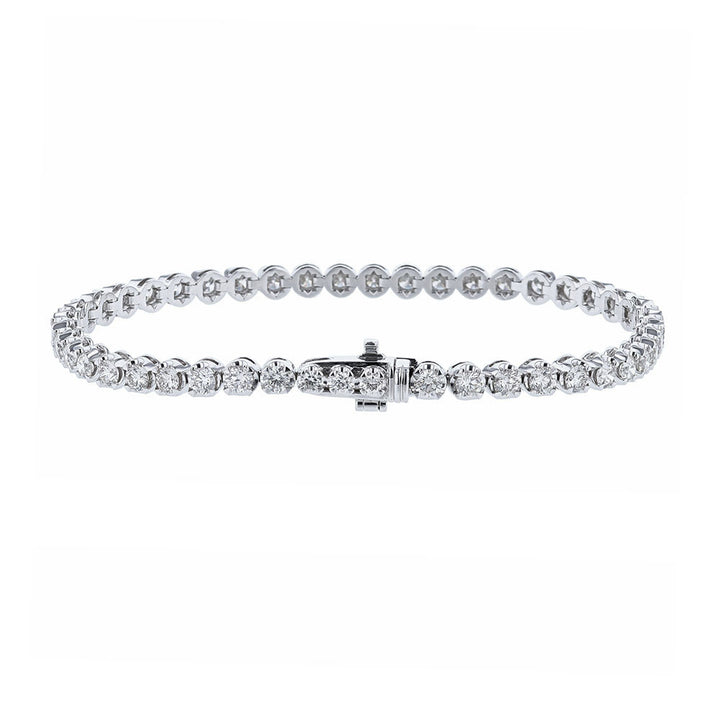 18K White Gold Diamond Tennis Bracelet, 5.02ct.