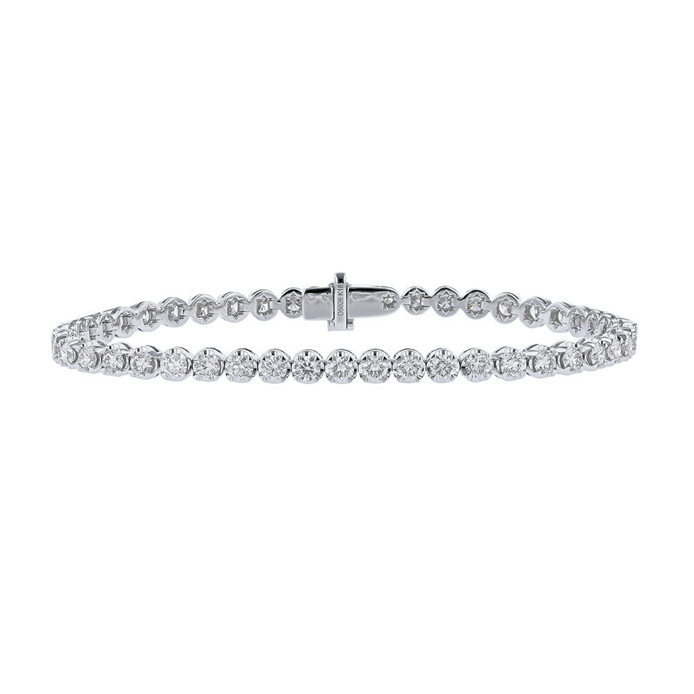 18K White Gold Diamond Tennis Bracelet, 5.02ct.