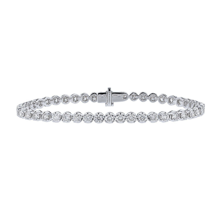 18K White Gold Diamond Tennis Bracelet, 5.02ct.