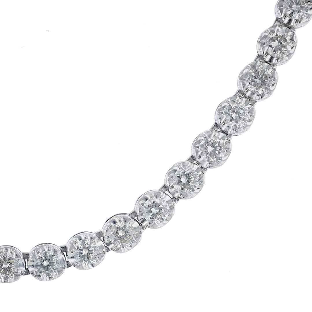 18K White Gold Diamond Necklace, 6.04ct