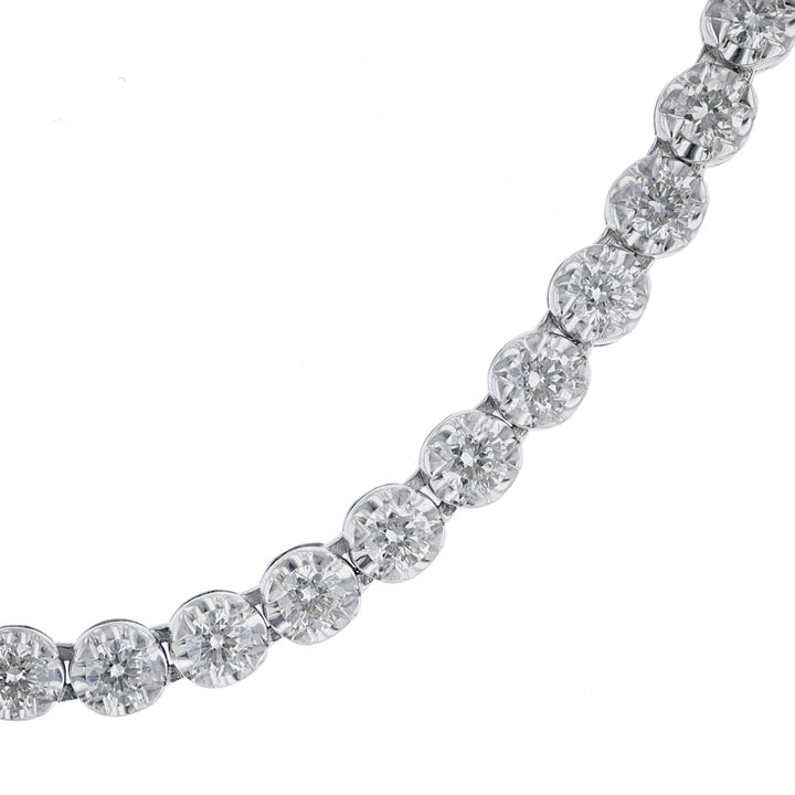 18K White Gold Diamond Necklace, 6.04ct
