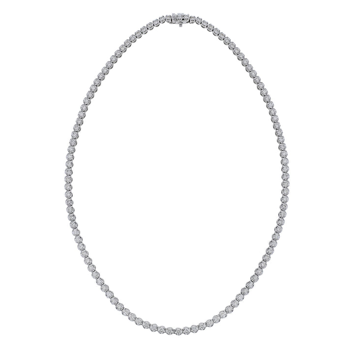 18K White Gold Diamond Necklace, 6.04ct