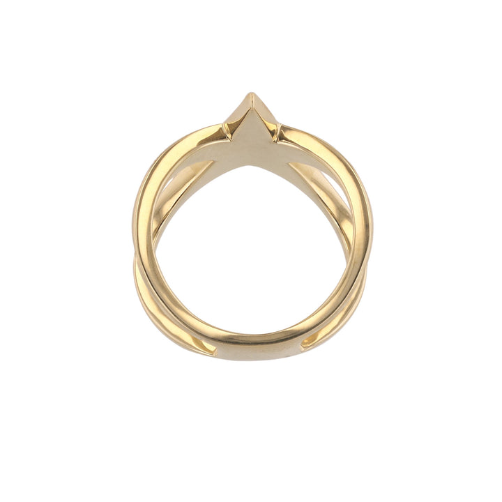 18K Yellow Gold Star Diamond Ring
