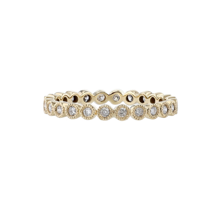 Diamond Milgrain Bezel Eternity Band